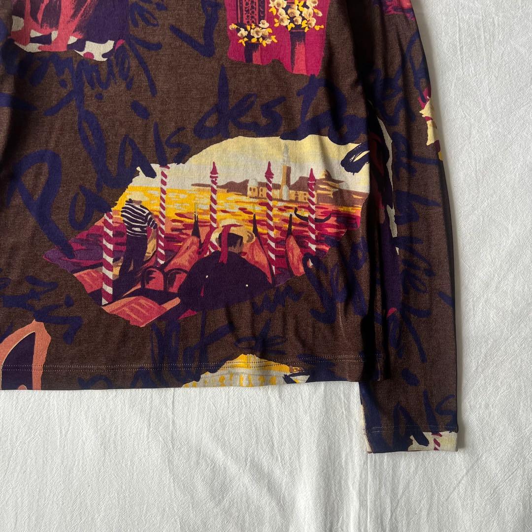 【希少】TOKUKO 1er VOL トップス 長袖 総柄 デザイン◎ 日本製