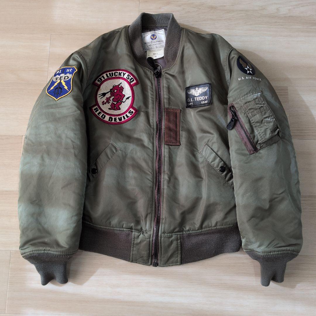 美品✨️テッドマン MA-1 フライトジャケット カーキ　size40