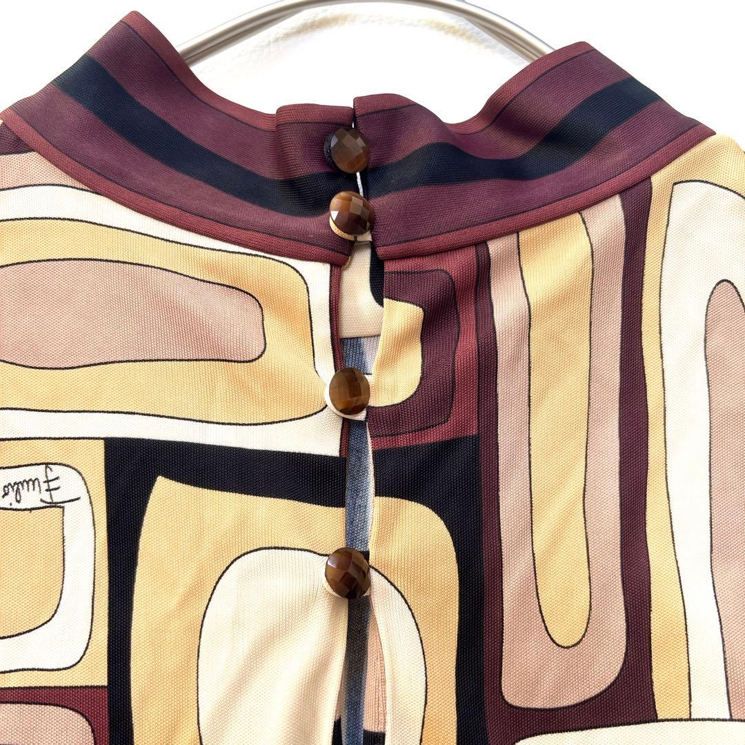 エミリオプッチ イタリア製 レーヨン100% ロング ワンピース ジャージー素材