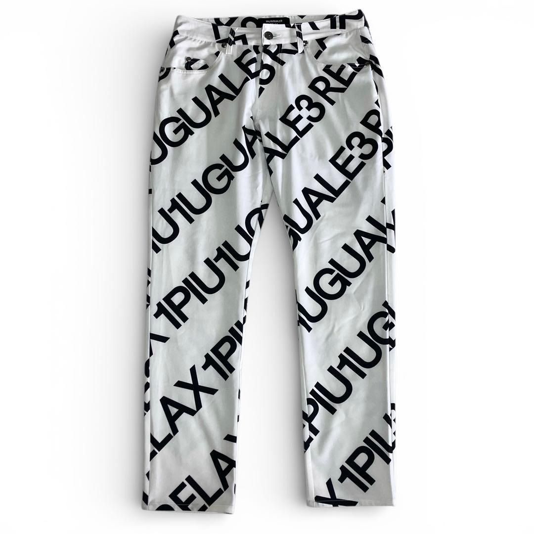 1piu1uguale3 ストレッチ パンツ ゴルフ ゴルフパンツ ロゴ 総柄