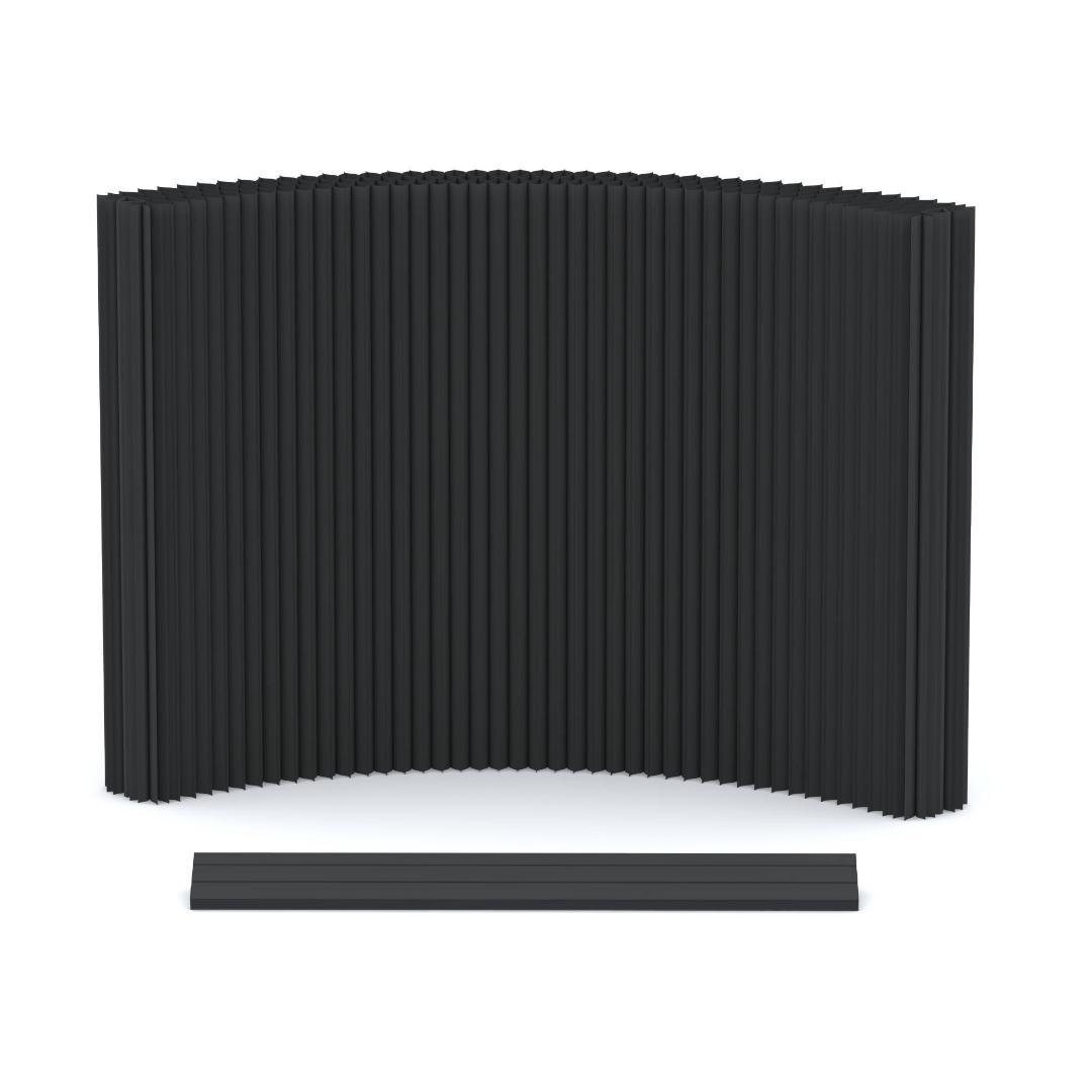 ブラックパーテーション間仕切り折り畳み式高さ1.8ｍ長さ2-3ｍ組立不要ついたて