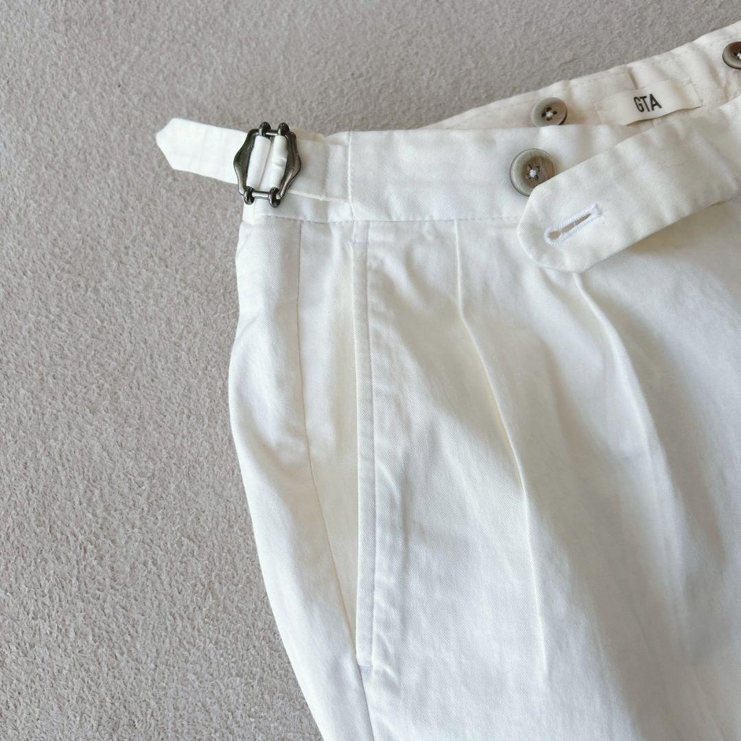 GTA HERRICK サイドアジャスター ホワイト スラックス トラウザース