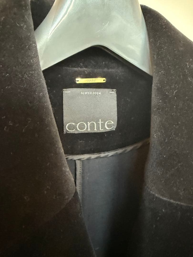 ＜conte＞ベルベット ボンディング Pコート