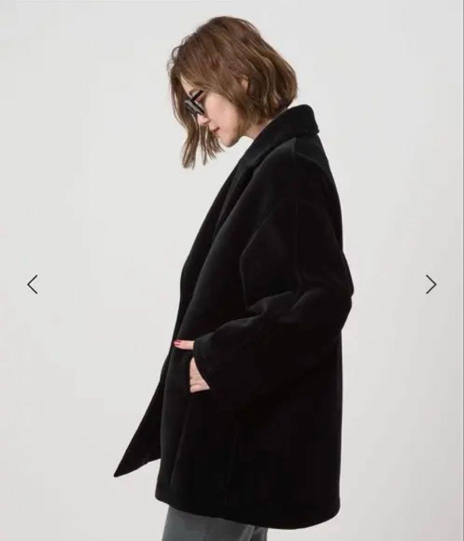 ＜conte＞ベルベット ボンディング Pコート