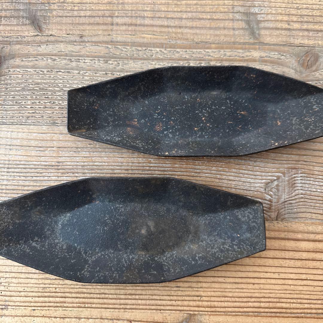 安福由美子 八角皿 2枚セット