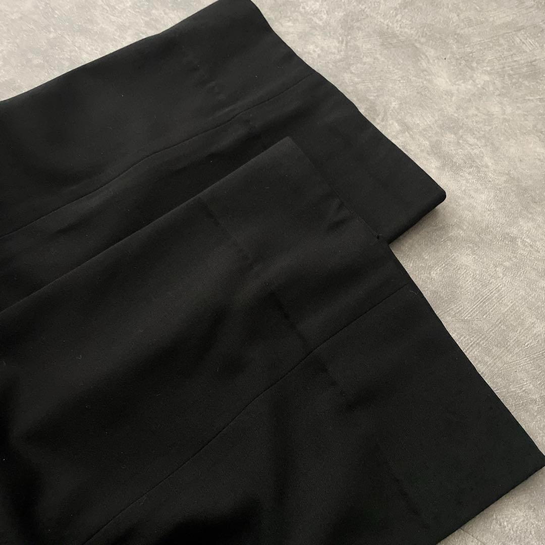 極上 漆黒ウール 黒金ボタン ダブルスーツ Christian Diorネクタイ