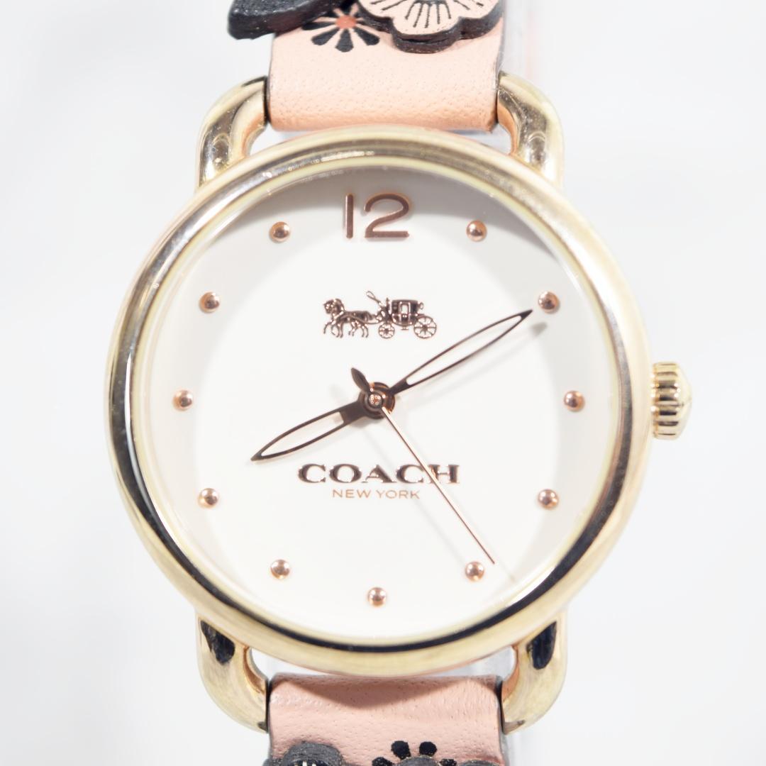 美品 COACH コーチ DELANCEY デランシー 花柄 レディース 新電池