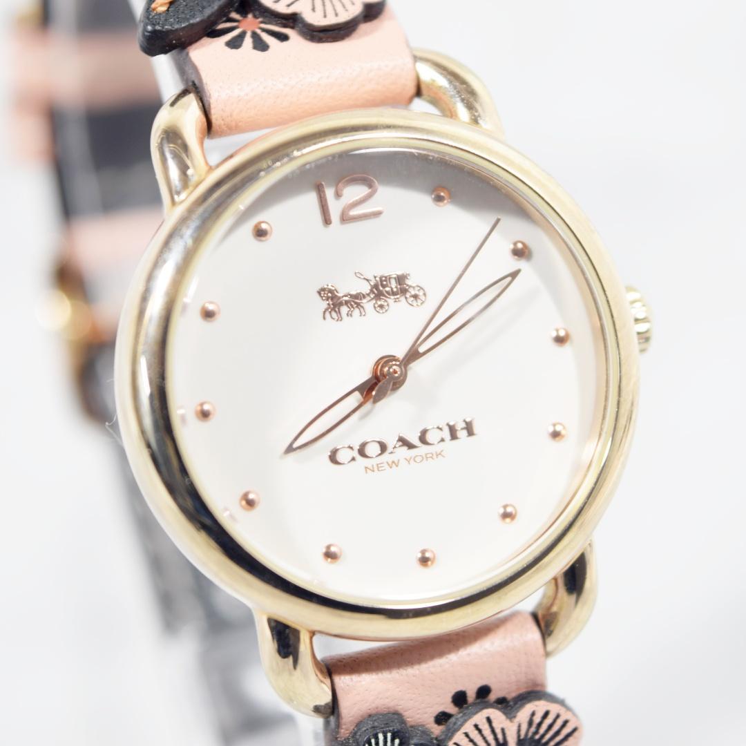 美品 COACH コーチ DELANCEY デランシー 花柄 レディース 新電池
