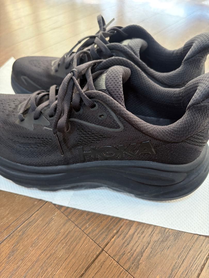 HOKA W CLIFTON 10 ブラック 24.0cm