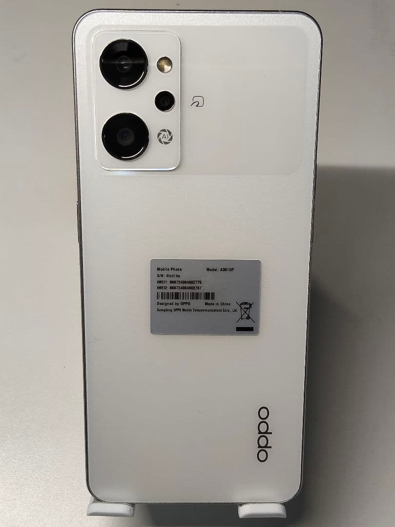 OPPO reno 9a　128GB/8GBムーンホワイトYモバイルSIMフリー