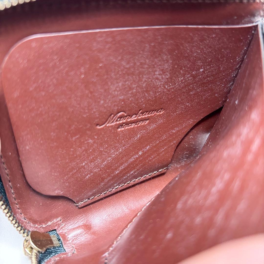 【美品 限定品】　Munekawa L字ファスナー財布　クラム　バイカラー　希少