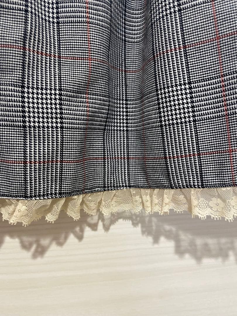 Katie TEA SOCIETY グレンチェックパニエスカート　Sサイズ