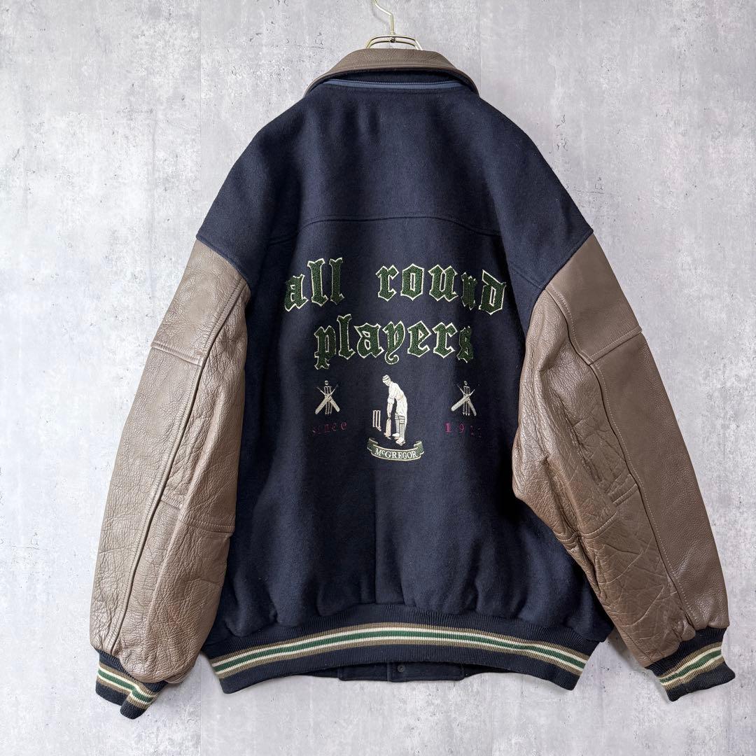 の*ん様 良品✨希少古着 マックレガー スタジャン 袖レザー 4L ビッグサイズ