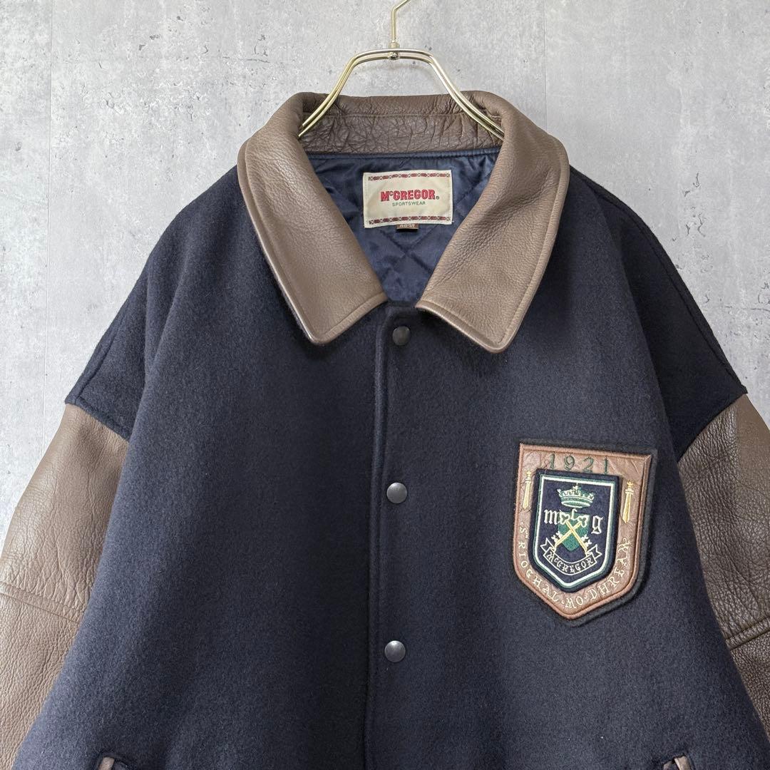 の*ん様 良品✨希少古着 マックレガー スタジャン 袖レザー 4L ビッグサイズ