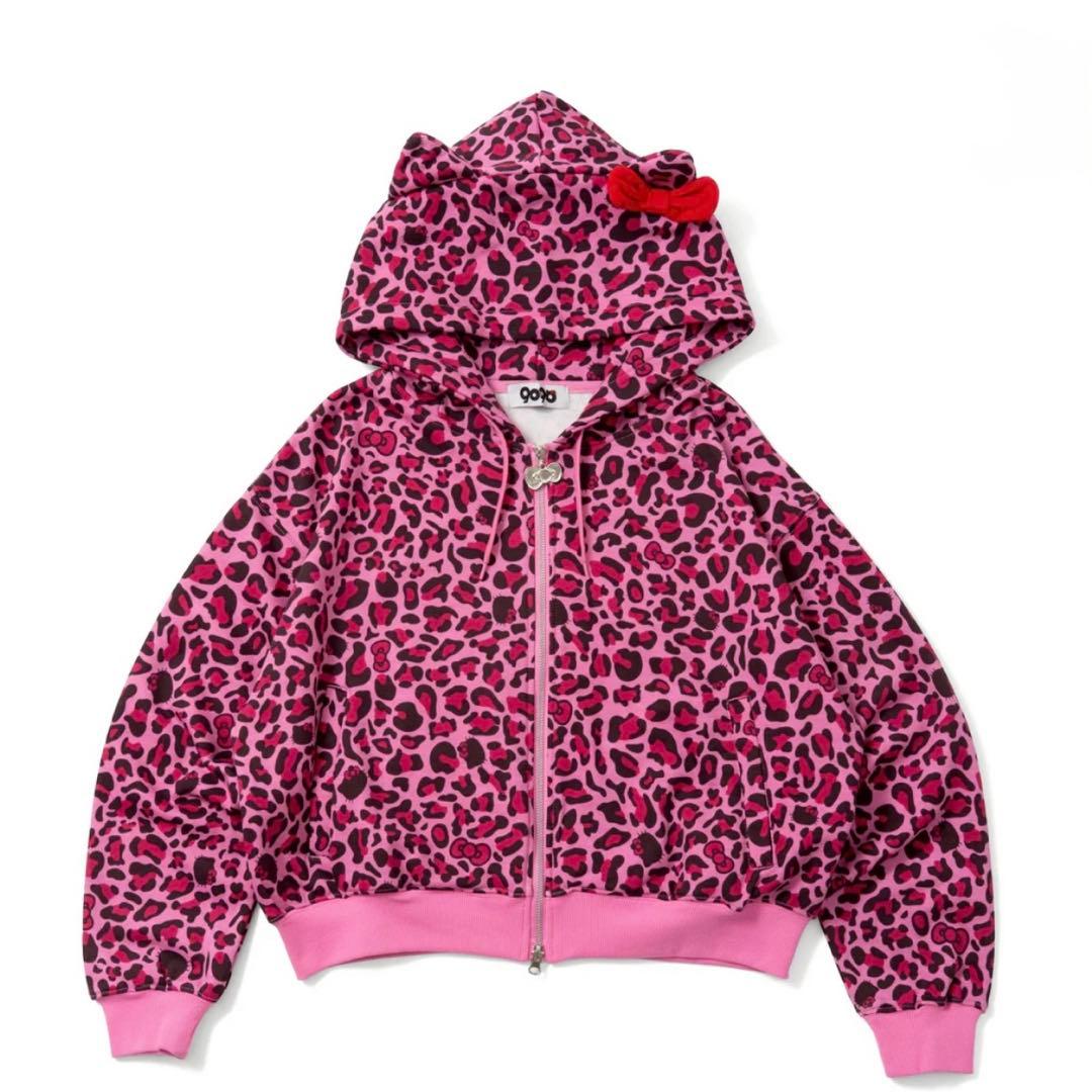9090 girl × HELLO KITTY Eared Zip Hoodie