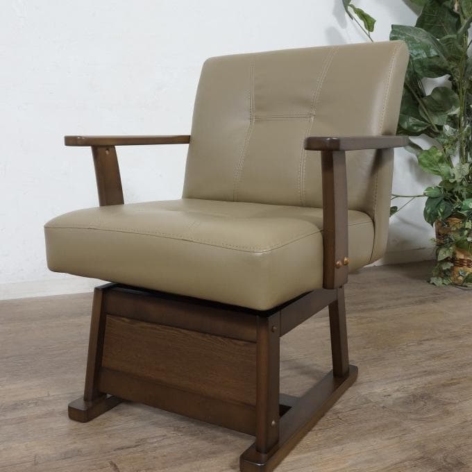 こたつ対応【2脚セット】【新品】立ち座りラクラク！高機能回転ダイニングチェア