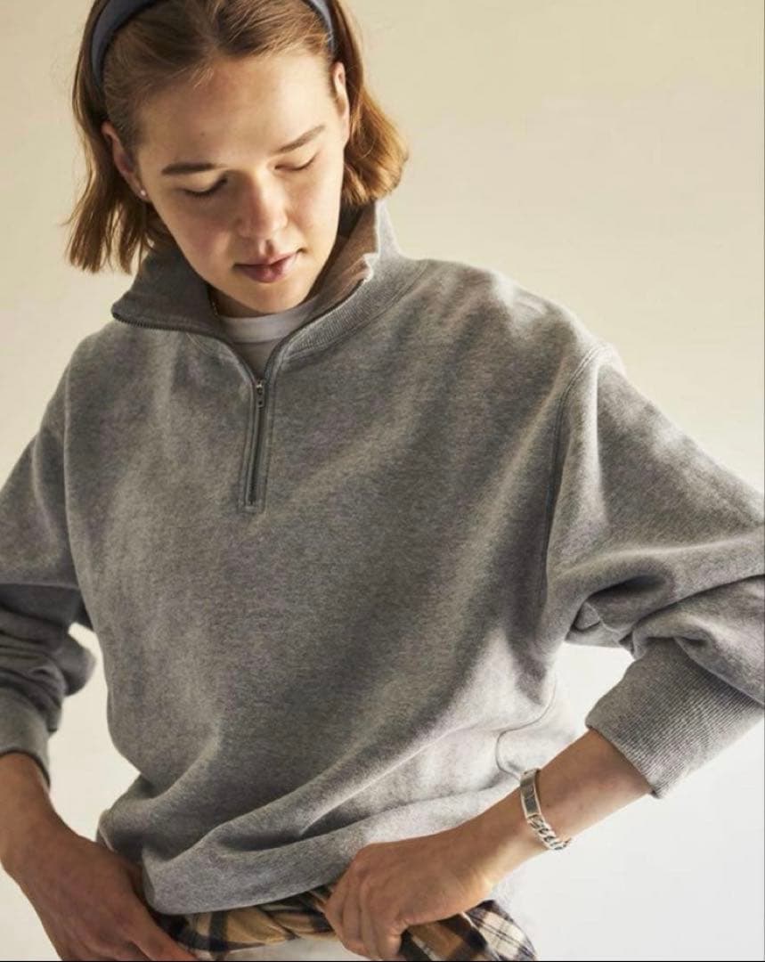 Shinzone×BEAUTY&YOUTH別注ハーフジップスウェットプルオーバー