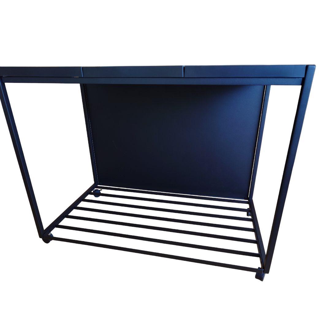 ダストワゴン 45L 3分別 ブラック(蓋付き)