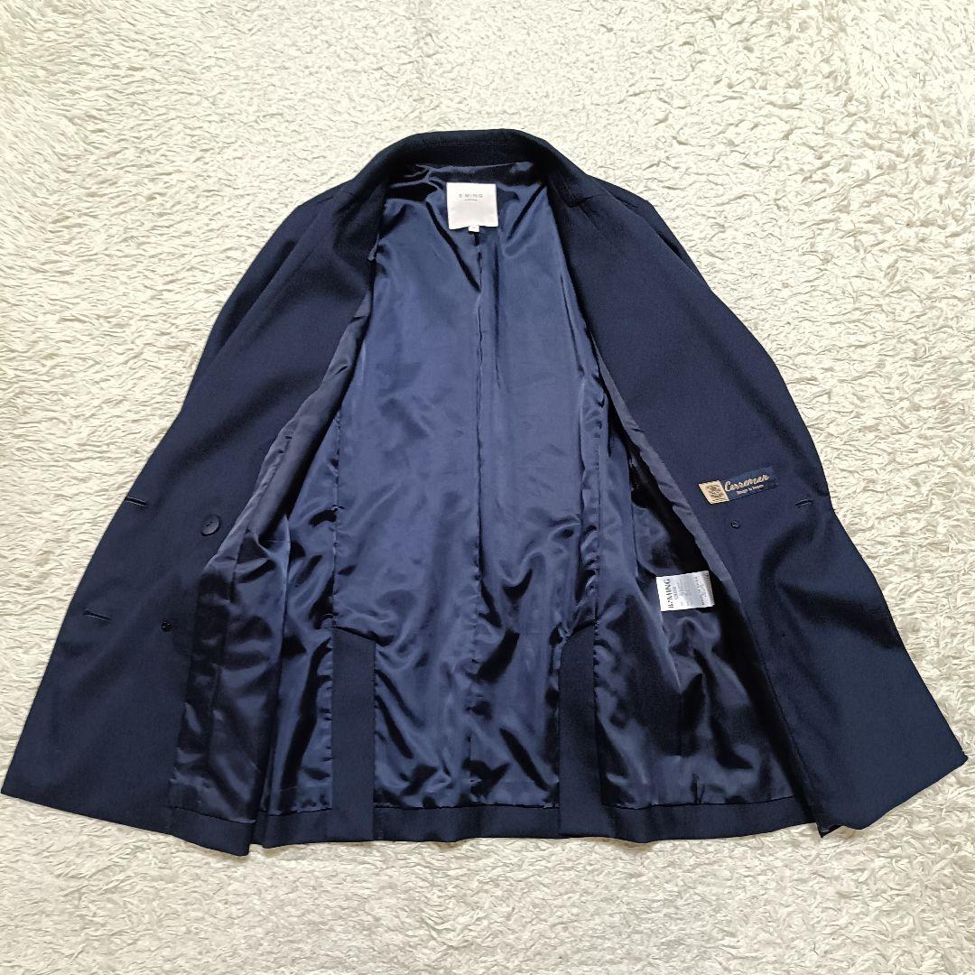 【美品】ビーミングバイビームス 金ボタン ダブルブレザー 紺ブレ