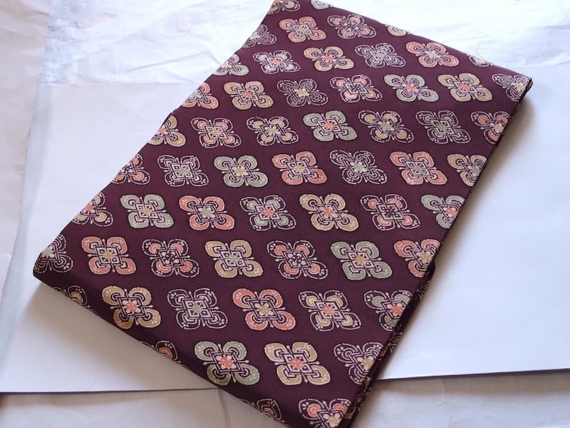 染め名古屋帯（花菱文）全通総柄　正絹美品