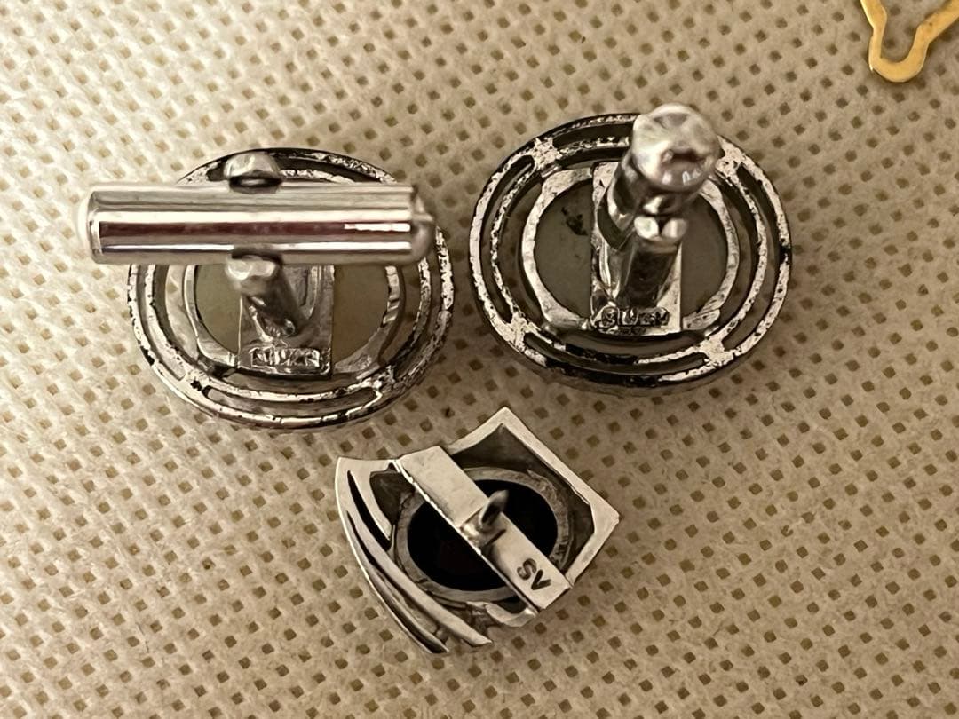 シルバー925 八角形カフリンクスセットいろいろ　63.4g