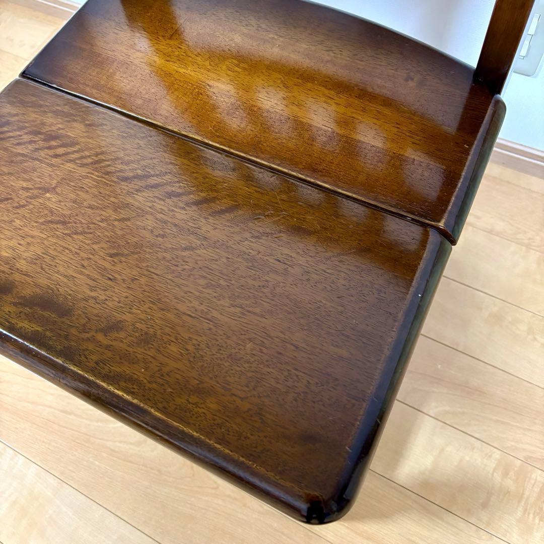 ナガノインテリア 天然木 椅子 ハートマーク ダイニングチェア 2脚セット