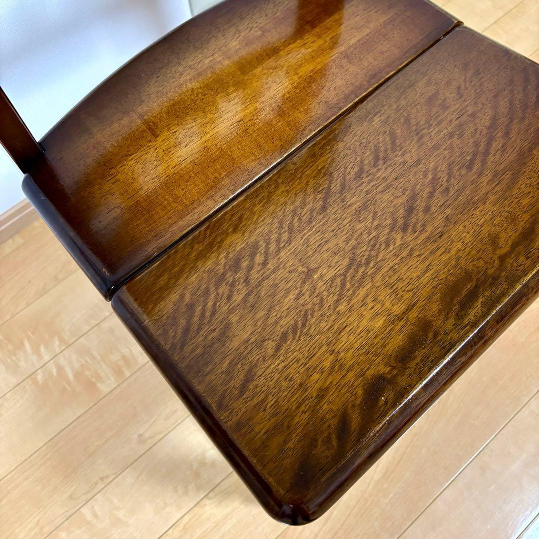 ナガノインテリア 天然木 椅子 ハートマーク ダイニングチェア 2脚セット