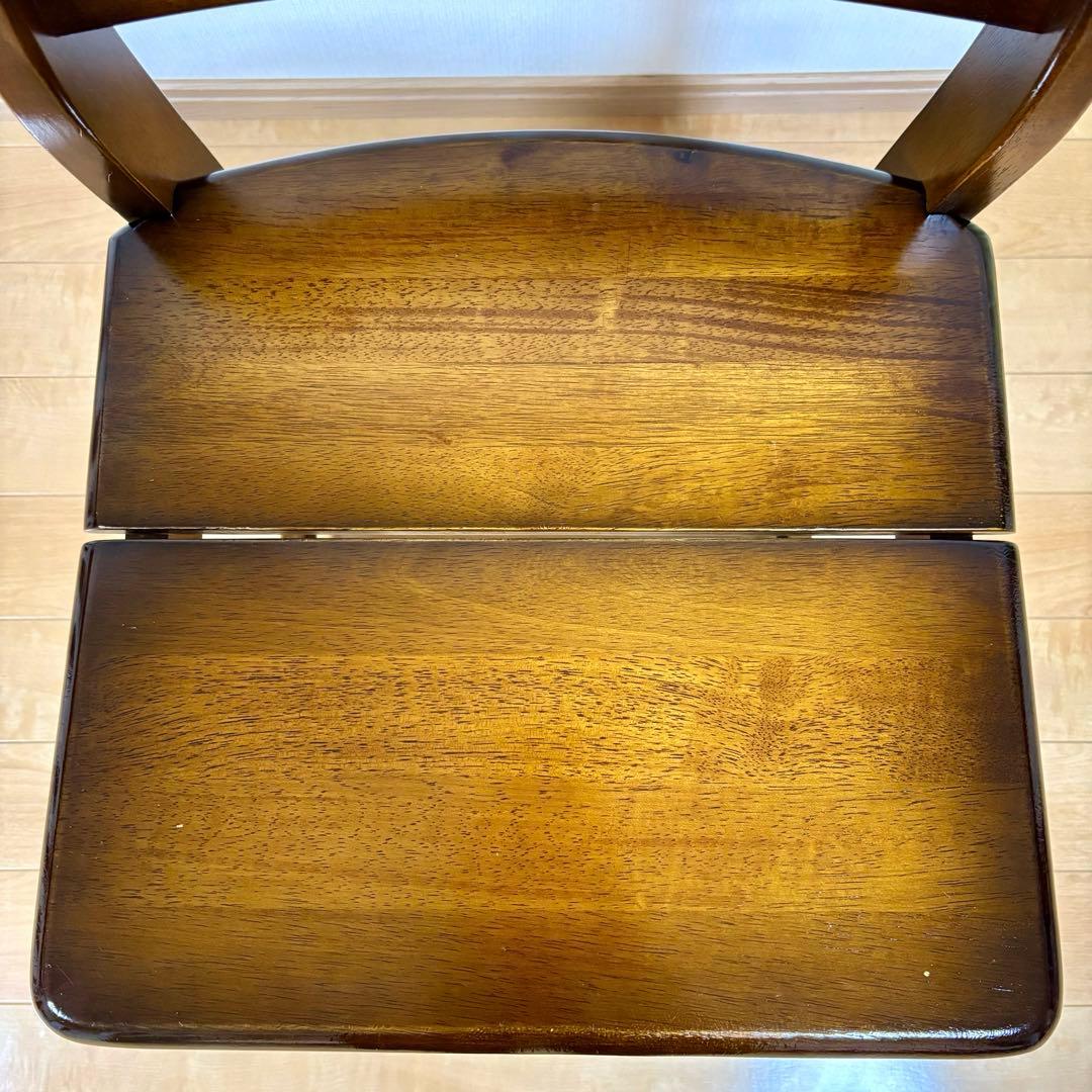 ナガノインテリア 天然木 椅子 ハートマーク ダイニングチェア 2脚セット