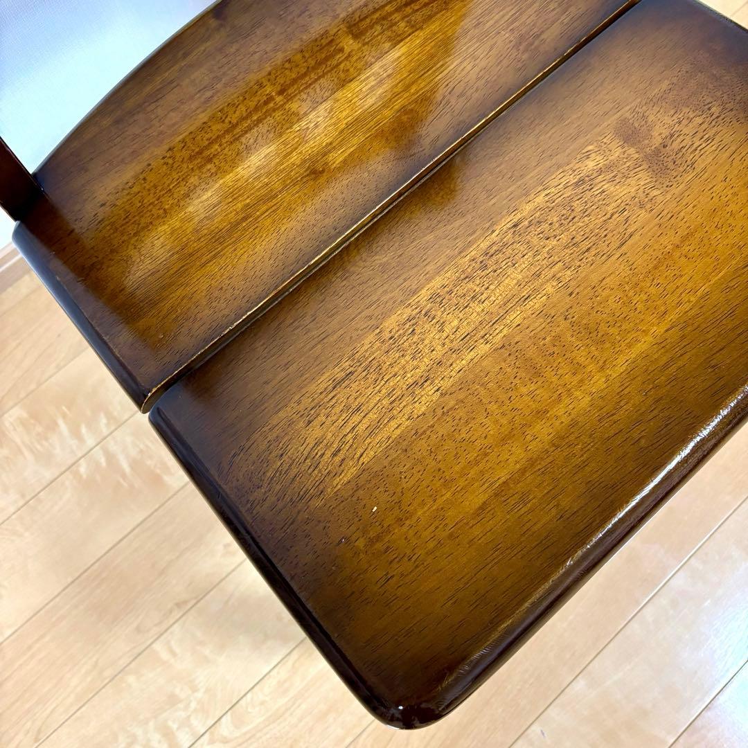 ナガノインテリア 天然木 椅子 ハートマーク ダイニングチェア 2脚セット