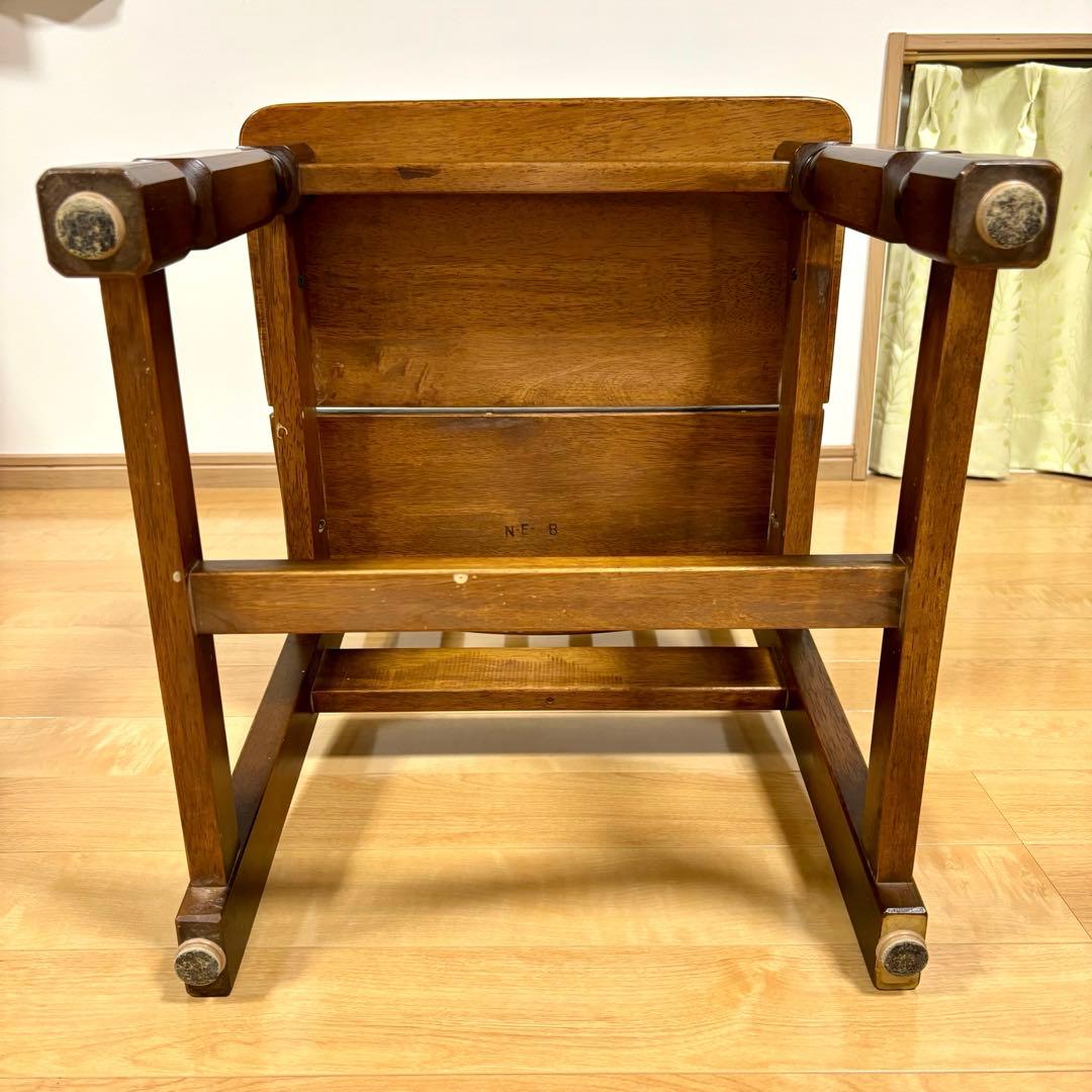 ナガノインテリア 天然木 椅子 ハートマーク ダイニングチェア 2脚セット