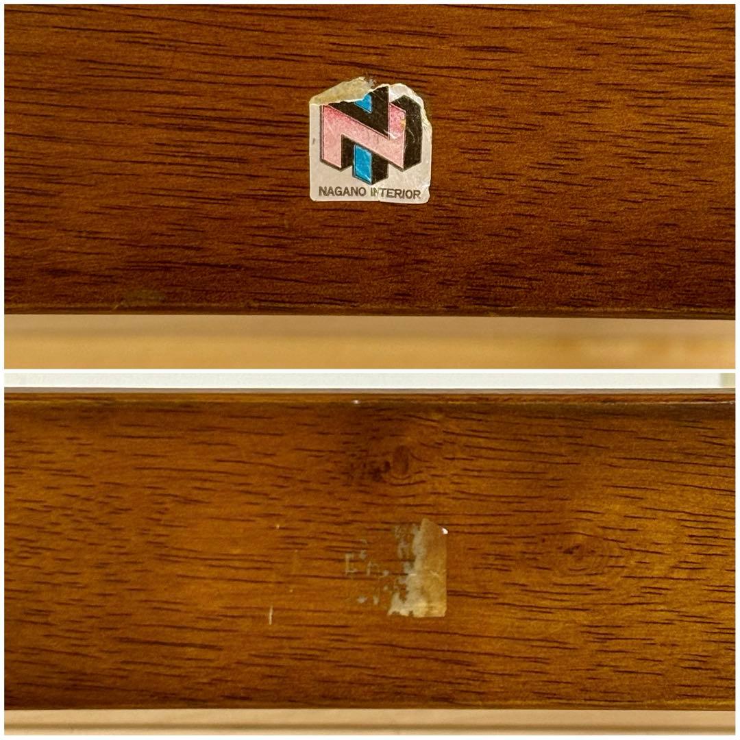 ナガノインテリア 天然木 椅子 ハートマーク ダイニングチェア 2脚セット