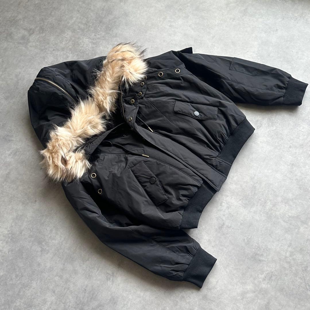 Y2K ファー付き 短丈　N2B フライトジャケット　平成ギャル　お兄系　ダウン