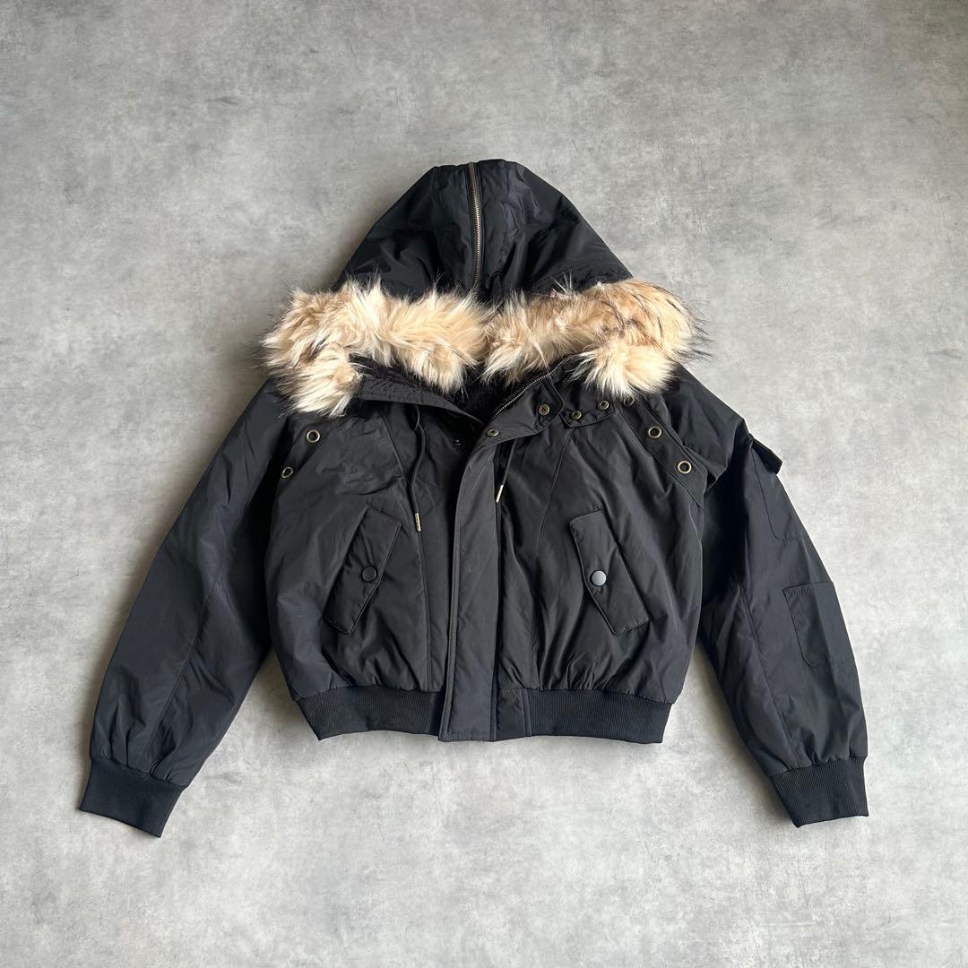 Y2K ファー付き 短丈　N2B フライトジャケット　平成ギャル　お兄系　ダウン
