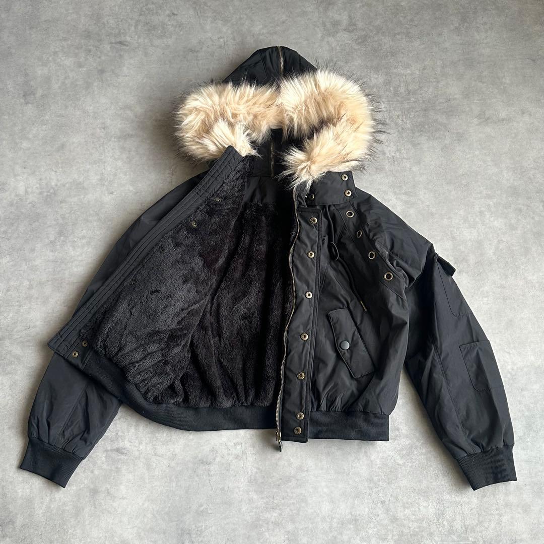 Y2K ファー付き 短丈　N2B フライトジャケット　平成ギャル　お兄系　ダウン