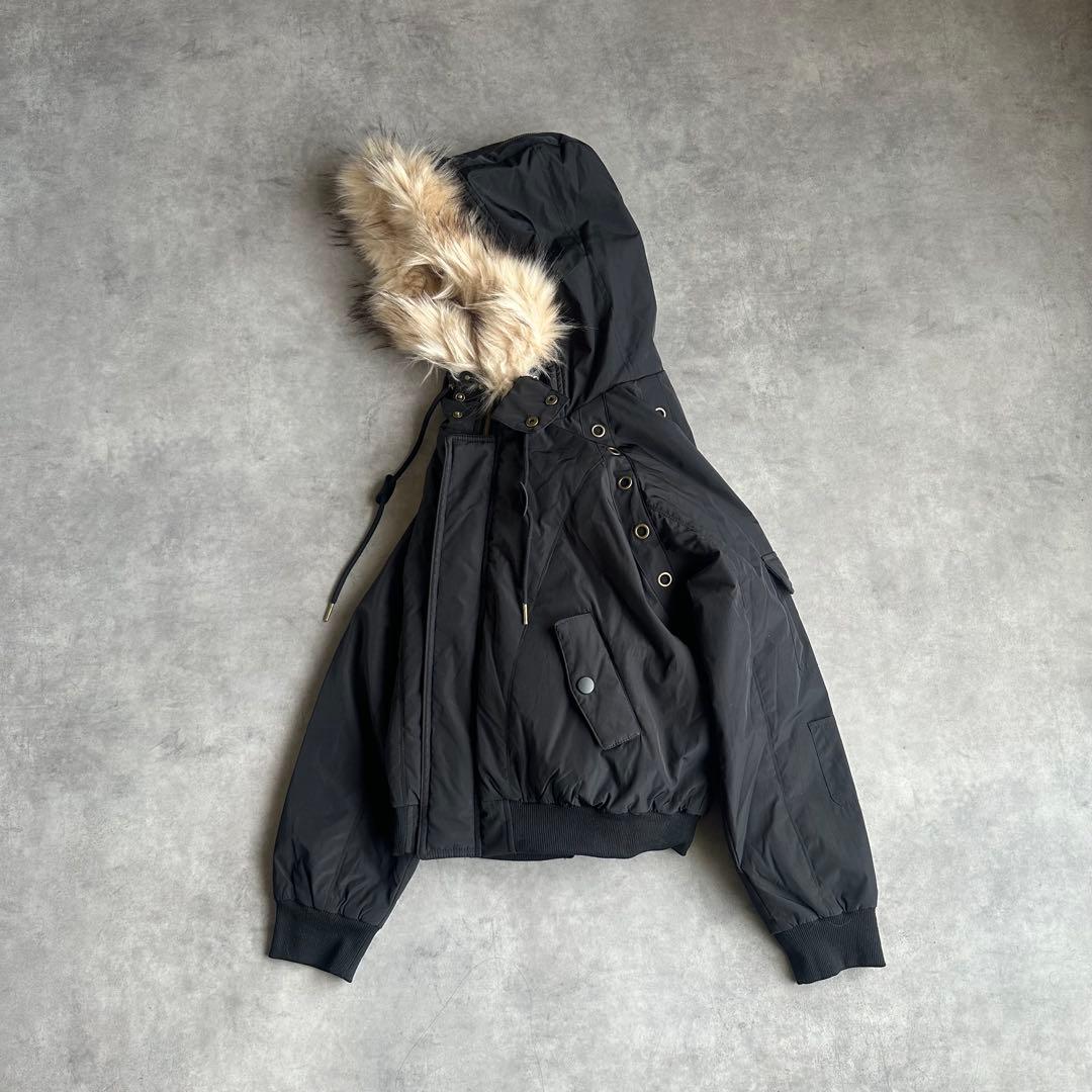 Y2K ファー付き 短丈　N2B フライトジャケット　平成ギャル　お兄系　ダウン
