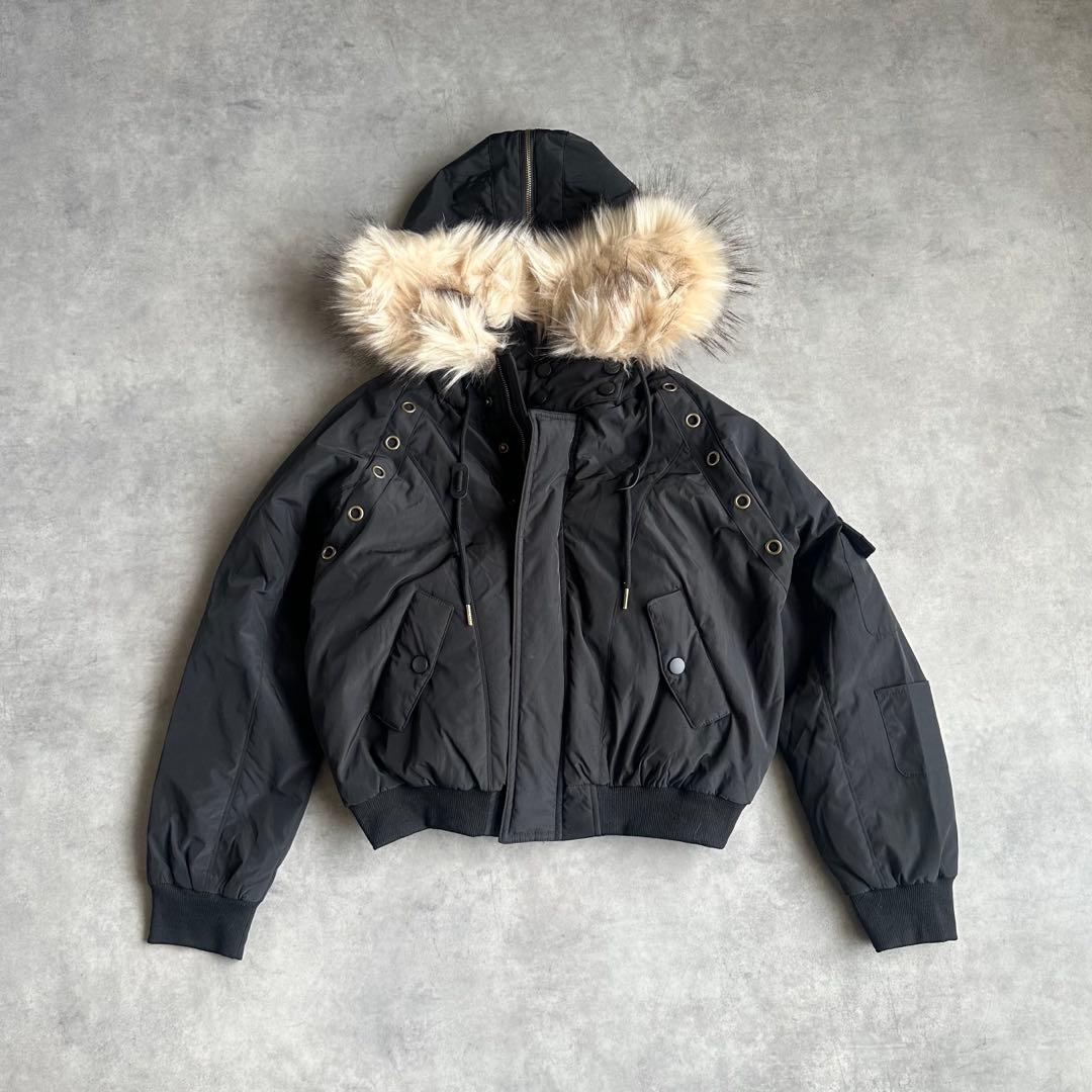 Y2K ファー付き 短丈　N2B フライトジャケット　平成ギャル　お兄系　ダウン