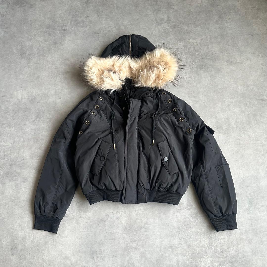 Y2K ファー付き 短丈　N2B フライトジャケット　平成ギャル　お兄系　ダウン