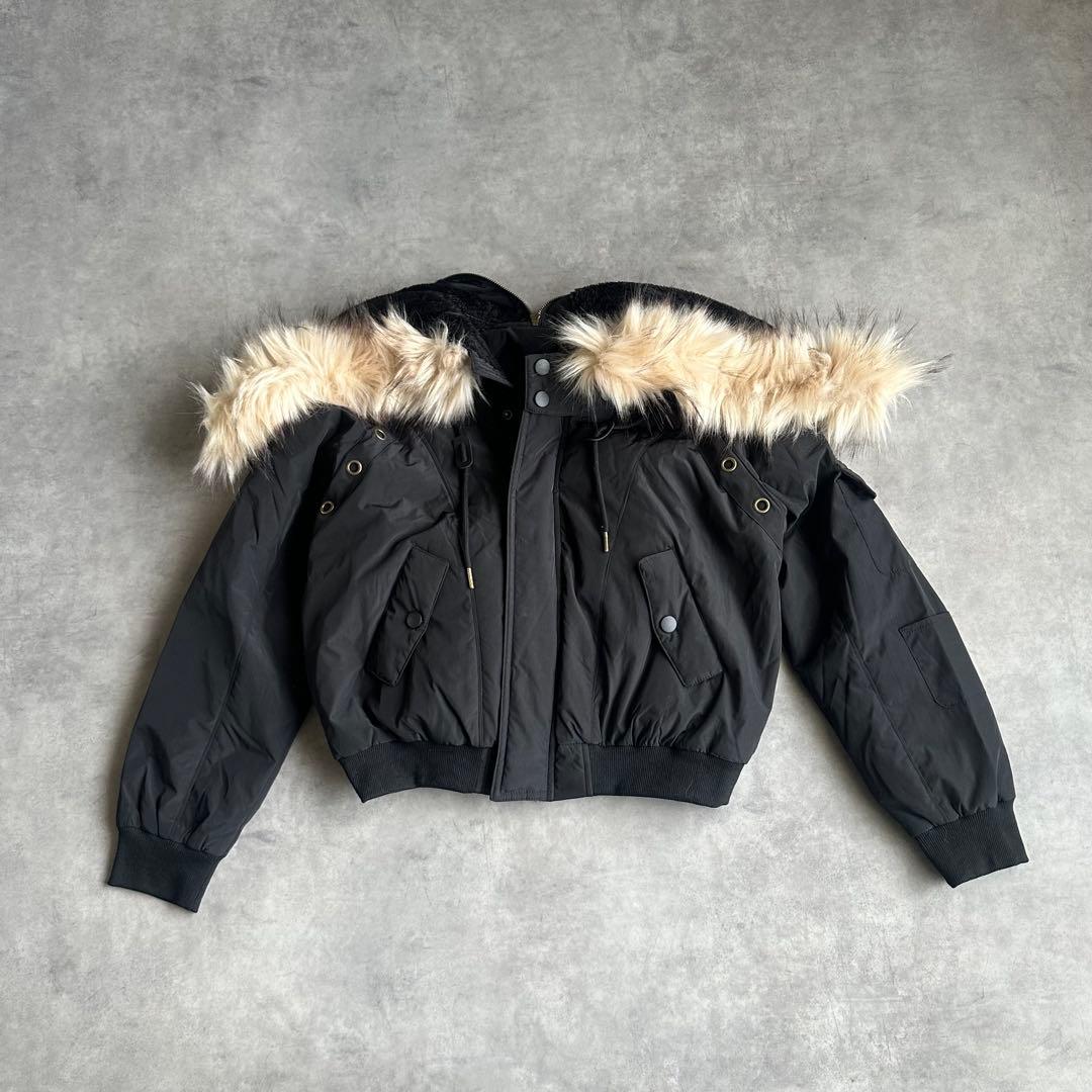 Y2K ファー付き 短丈　N2B フライトジャケット　平成ギャル　お兄系　ダウン
