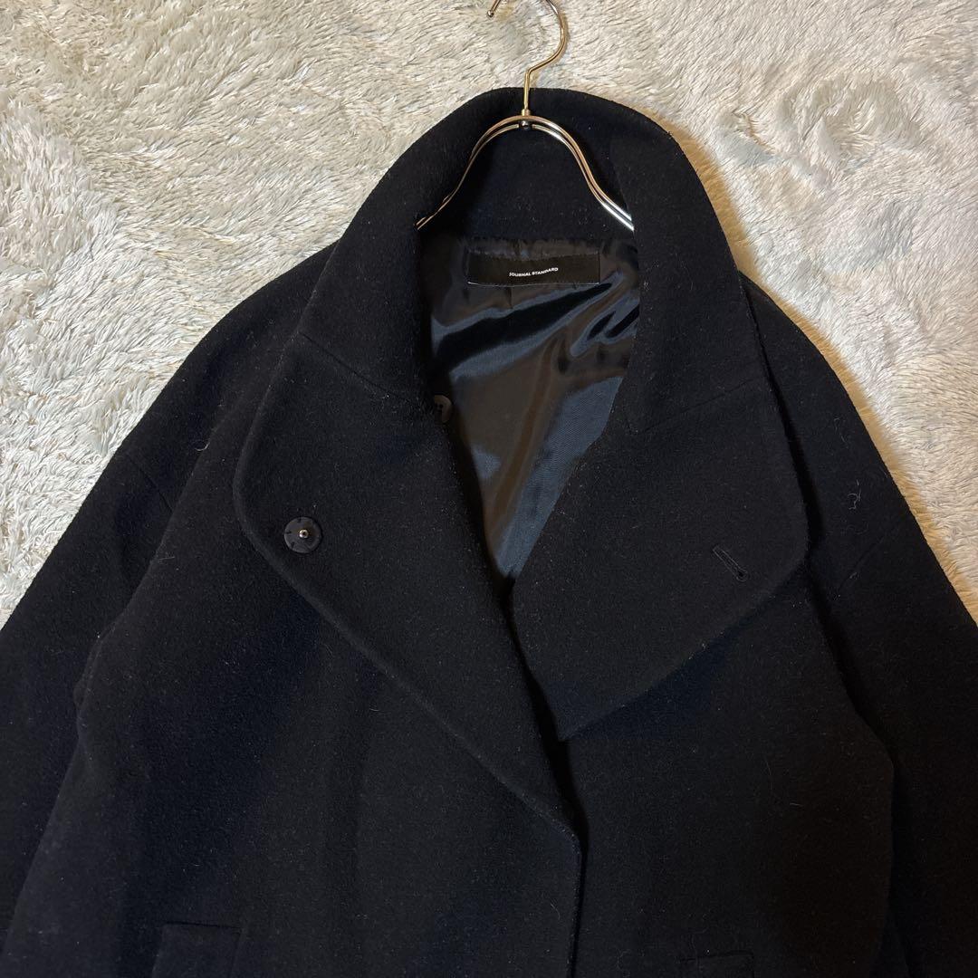 美品＊ジャーナルスタンダード　ロングコート　チェスターコート　ブラック　コクーン