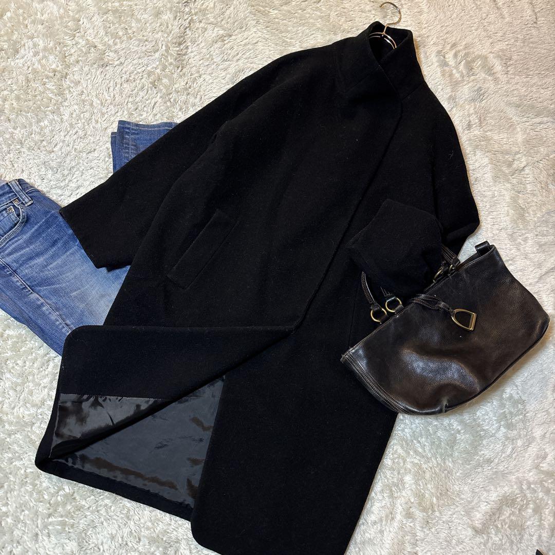 美品＊ジャーナルスタンダード　ロングコート　チェスターコート　ブラック　コクーン