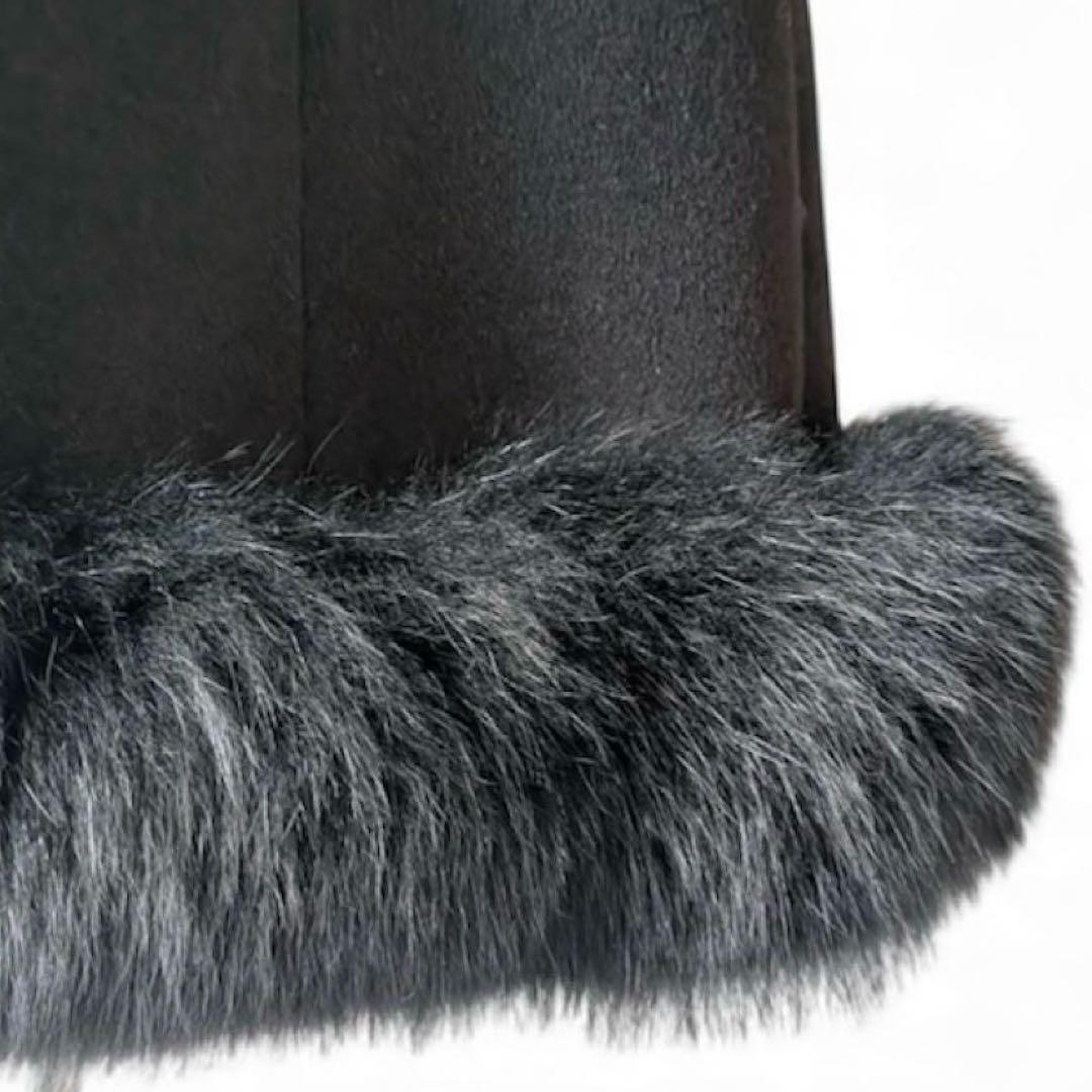 Diagram グレースコンチネンタル フォックスファー フードカシミヤ混コート