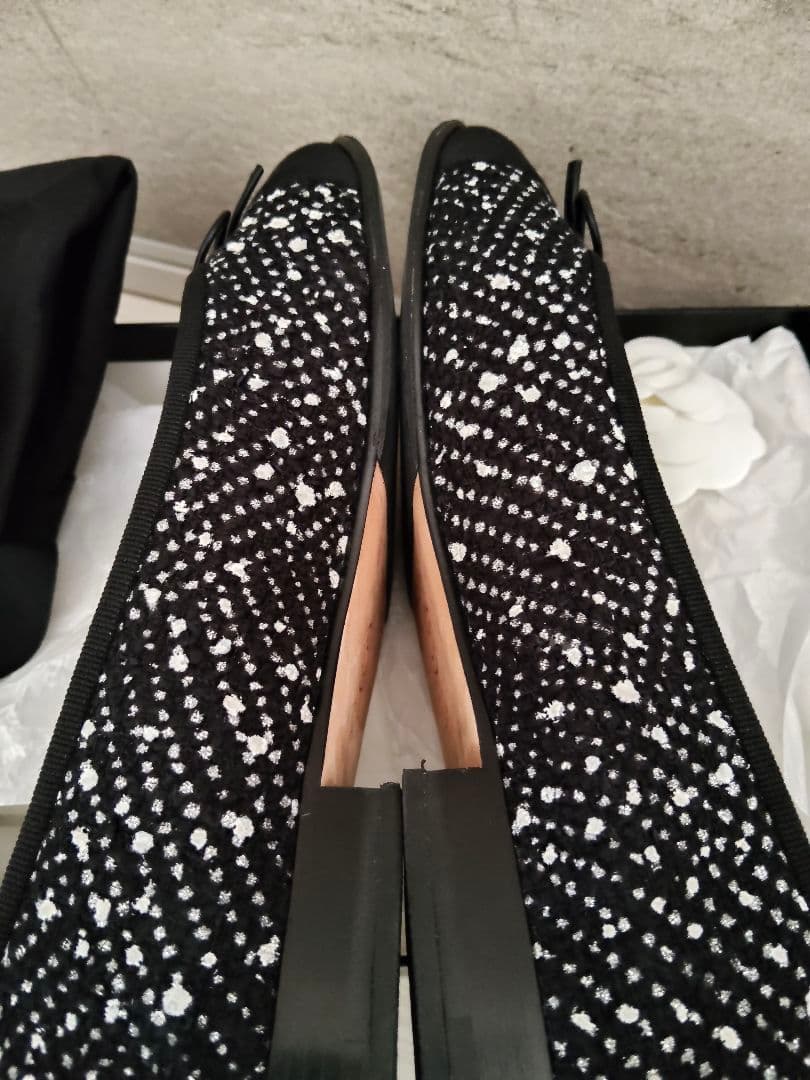 CHANEL シャネル　フラットシューズ バレエシューズ　ツイード　ブラック