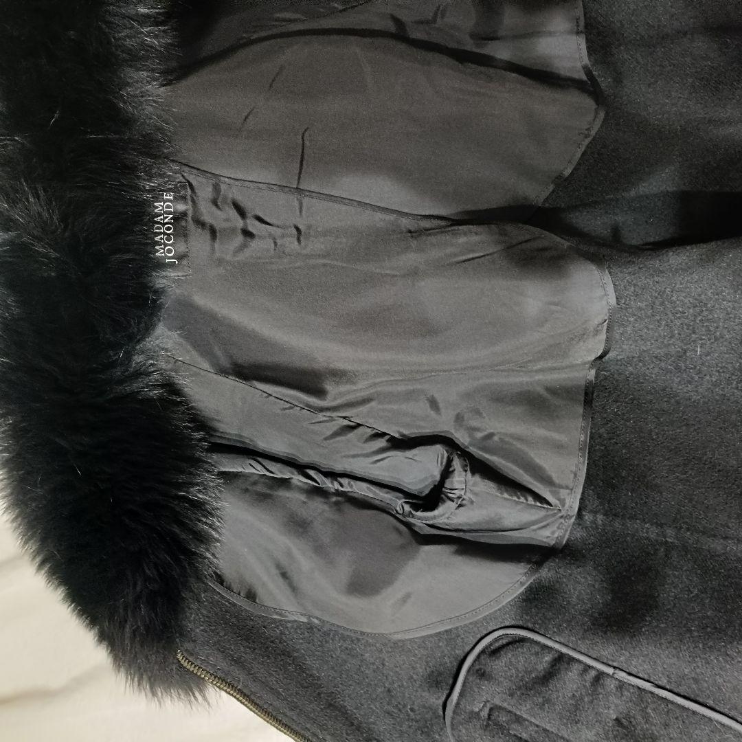 マダムジョコンダ ケープコート ブルーフォックス アンゴラ カシミヤ混　ポンチョ