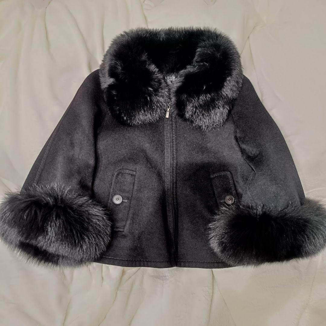 マダムジョコンダ ケープコート ブルーフォックス アンゴラ カシミヤ混　ポンチョ