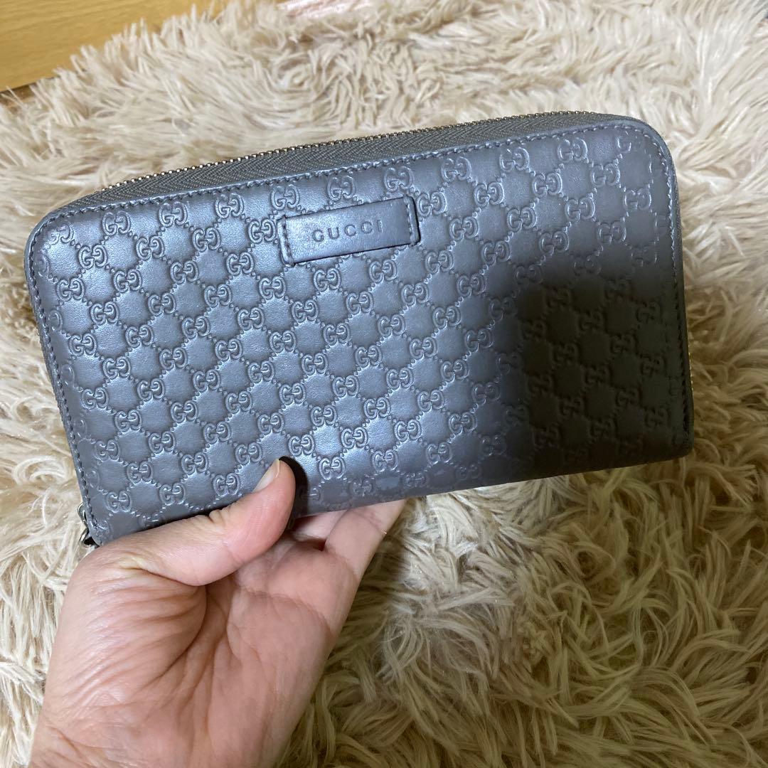 GUCCI グレー GGパターン 長財布