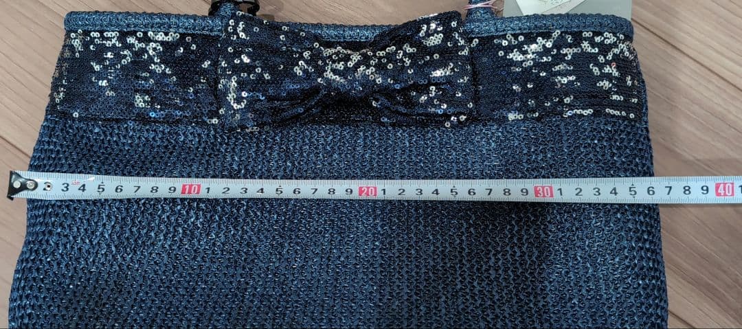 ANTEPRIMA　ダークブルー スパンコール付き　カゴバッグ