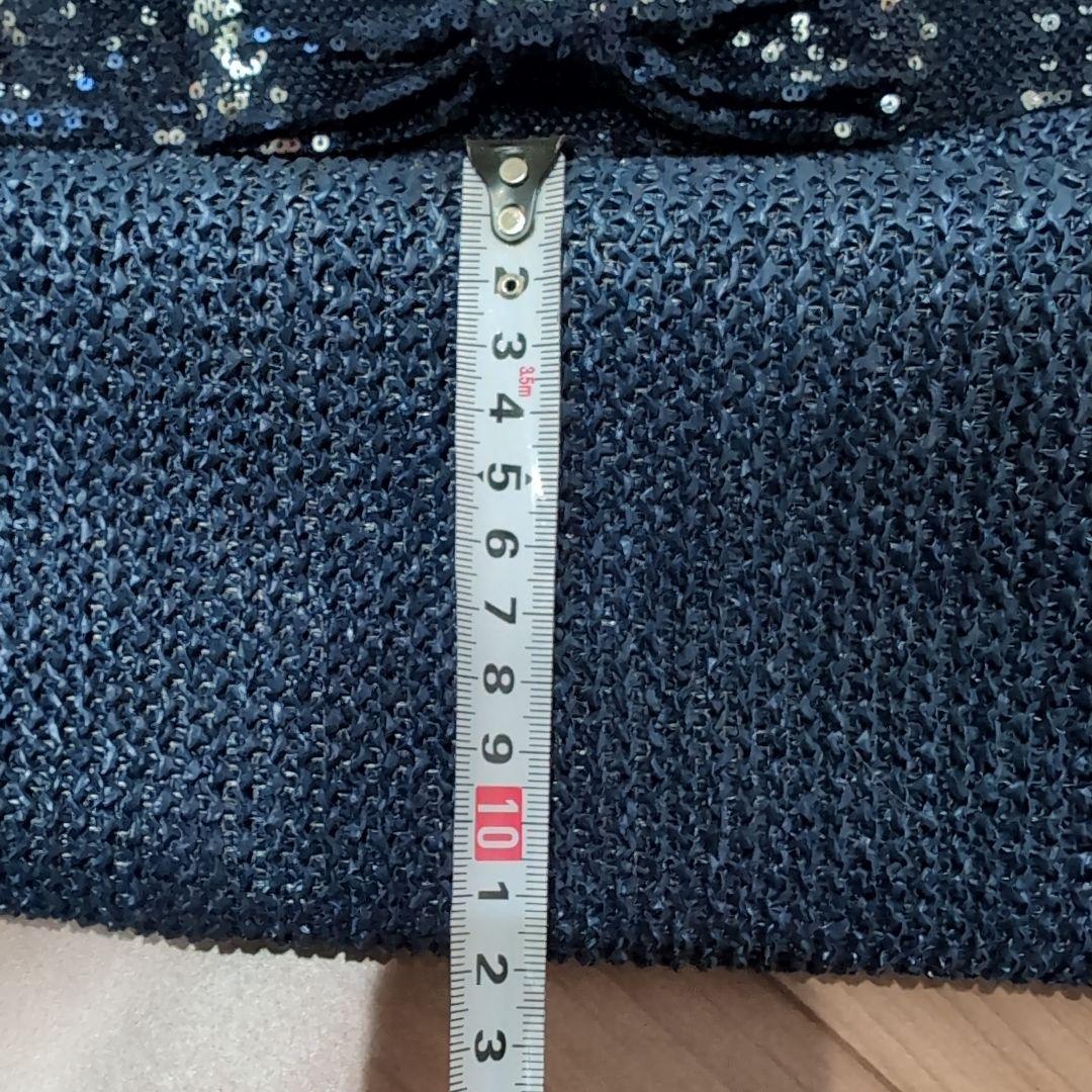 ANTEPRIMA　ダークブルー スパンコール付き　カゴバッグ