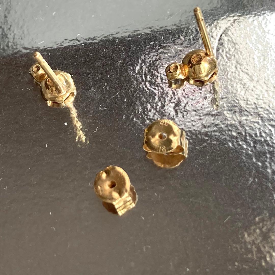 4℃ ルビー　ダイヤ　ゴールドピアス