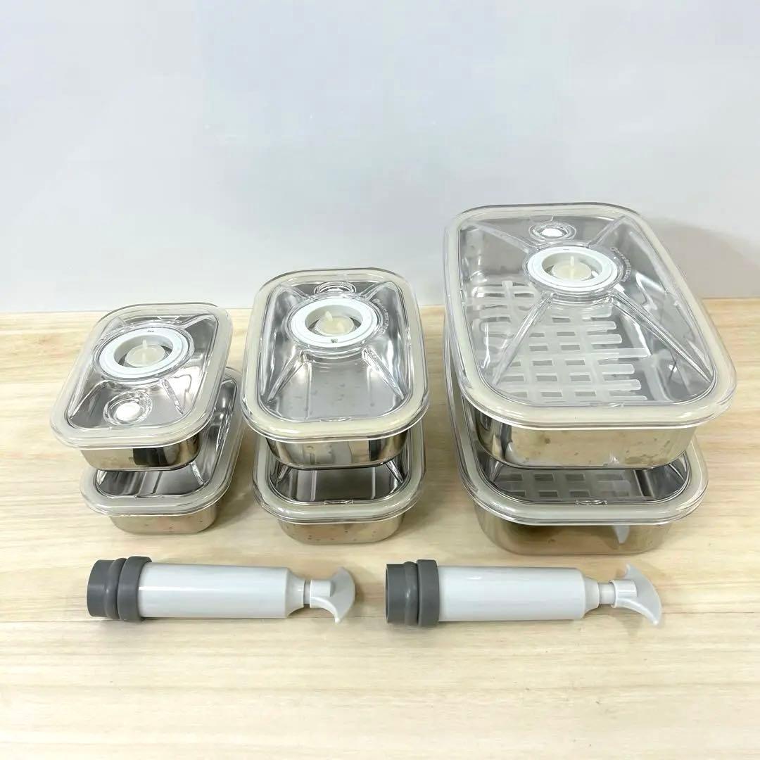 アサヒ軽金属 ステンレス真空保存容器 フレッシュボックス SML