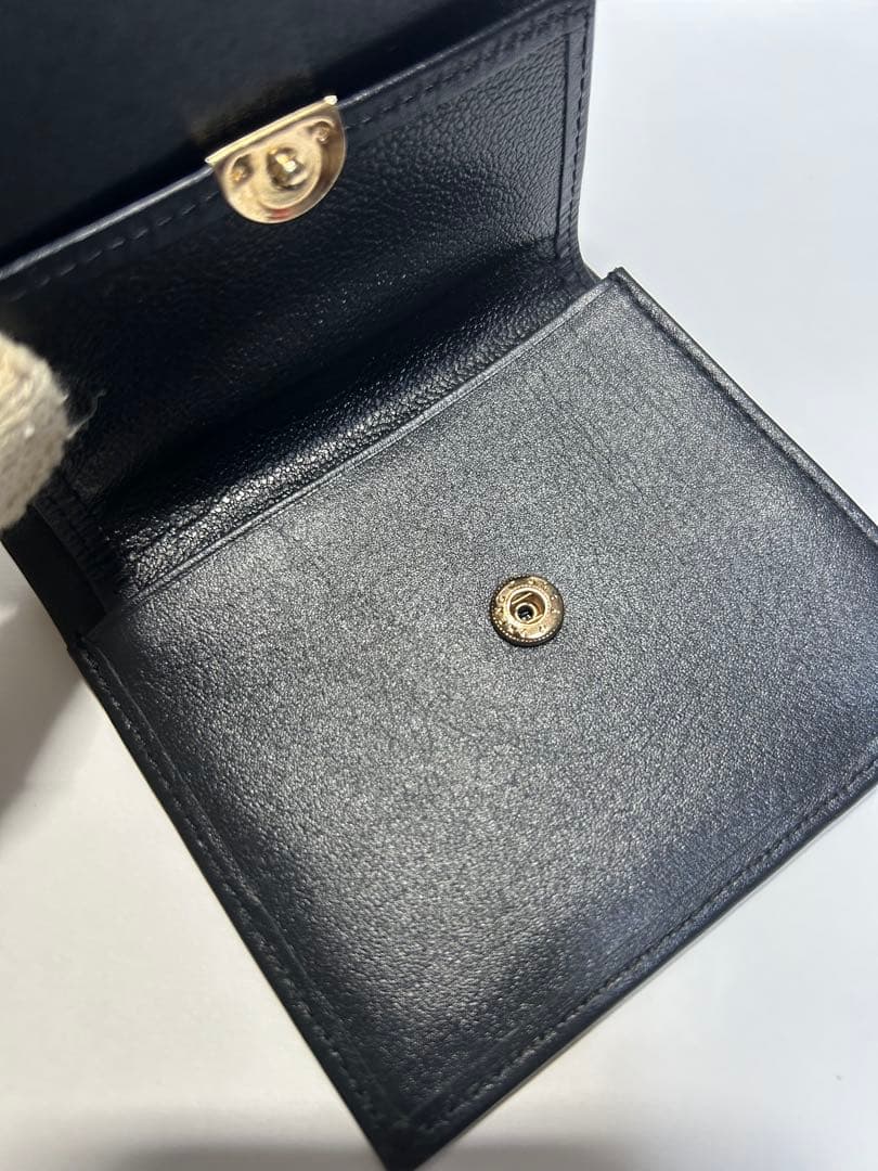 【新品】皇居 限定 二つ折り財布　ブラック　黒　東御苑 本革 皇居財布　小銭入れ